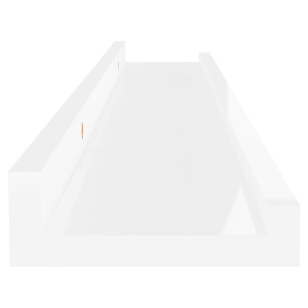 Prateleiras de parede 2 pcs 60x9x3 cm branco brilhante - Image 7