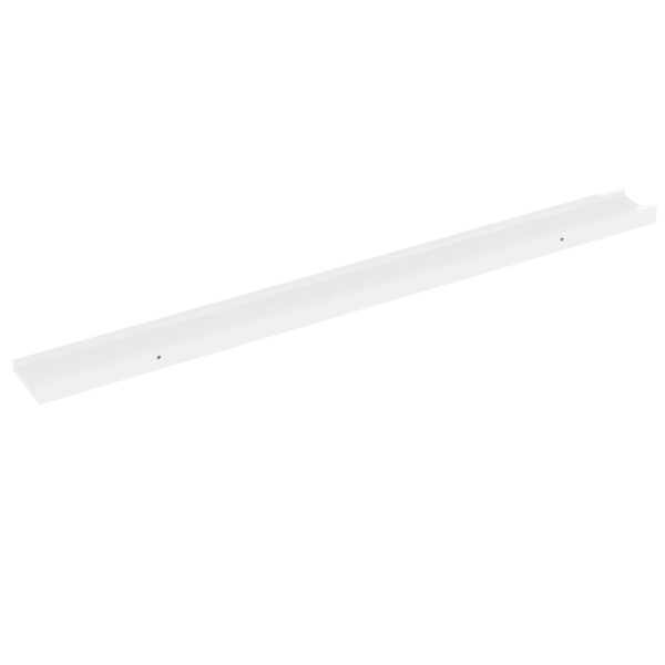 Prateleiras de parede 4 pcs 100x9x3 cm branco brilhante - Image 3