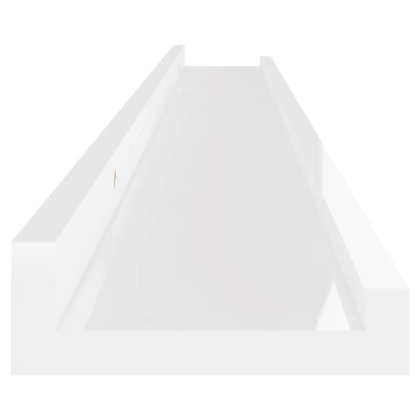 Prateleiras de parede 4 pcs 100x9x3 cm branco brilhante - Image 7