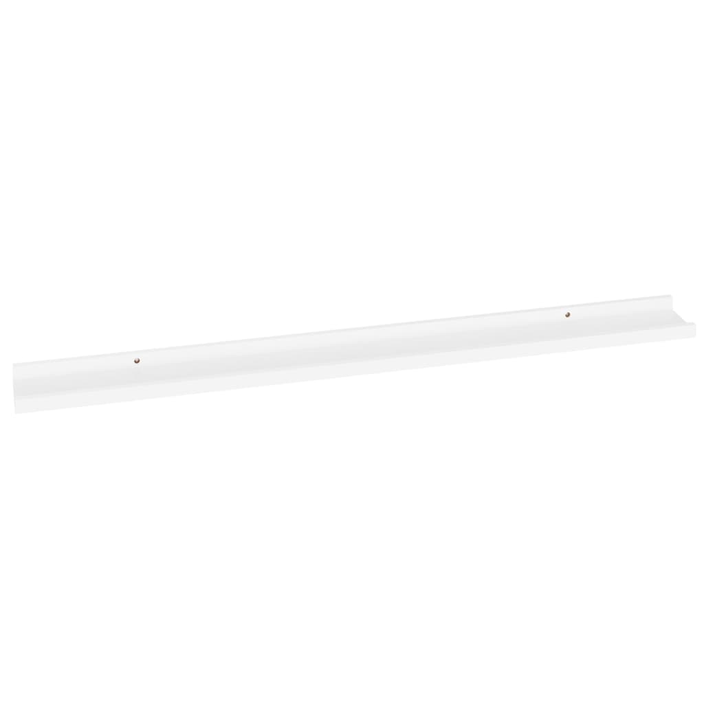 Prateleiras de parede 2 pcs 100x9x3 cm branco - Image 4