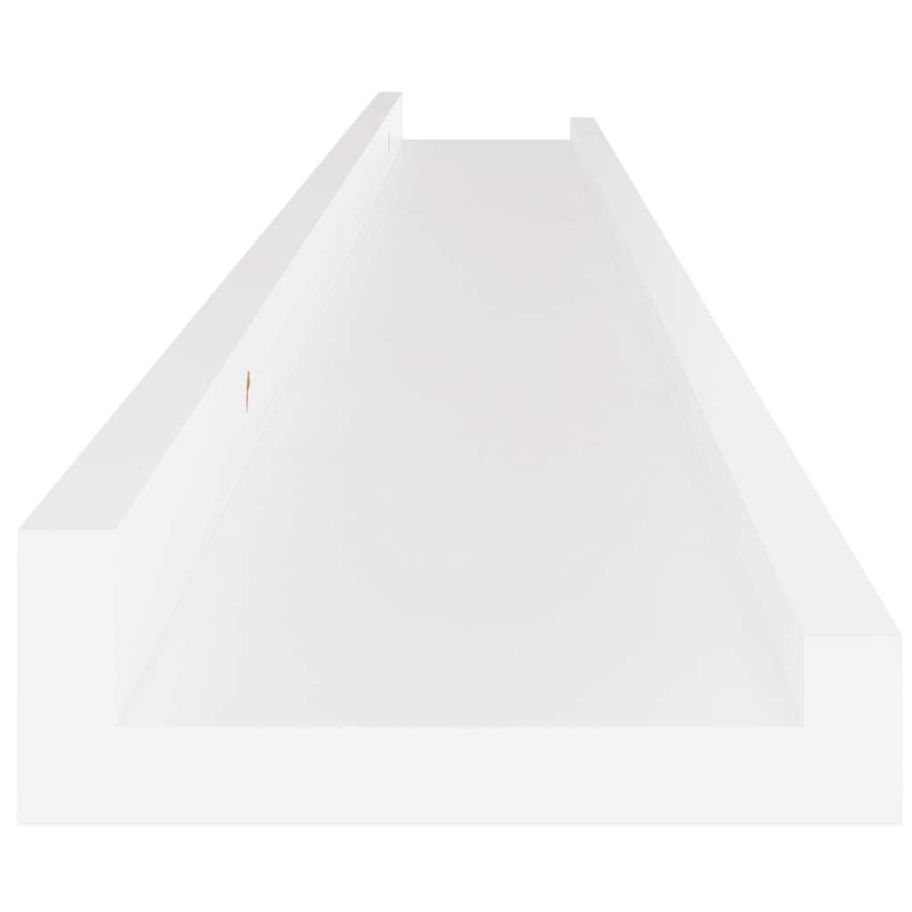 Prateleiras de parede 2 pcs 100x9x3 cm branco - Image 6