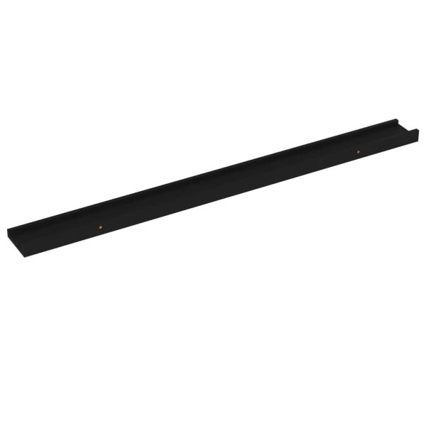 Prateleiras de parede 2 pcs 100x9x3 cm preto - Image 3