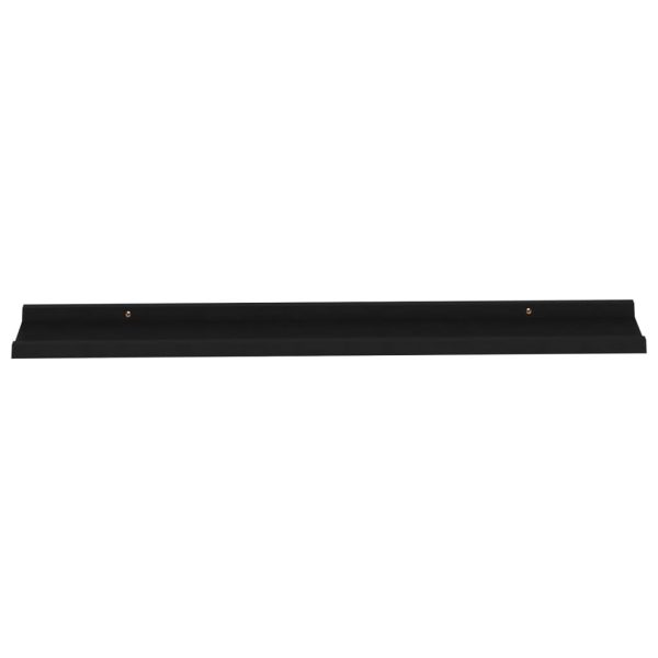 Prateleiras de parede 2 pcs 100x9x3 cm preto - Image 5
