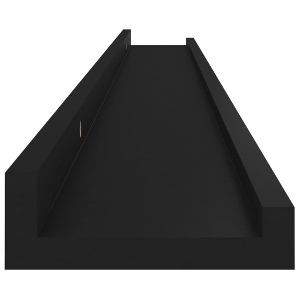 Prateleiras de parede 2 pcs 100x9x3 cm preto - Image 6
