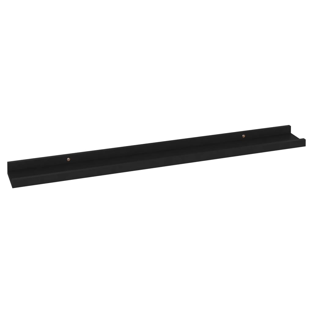 Prateleiras de parede 4 pcs 80x9x3 cm preto - Image 4