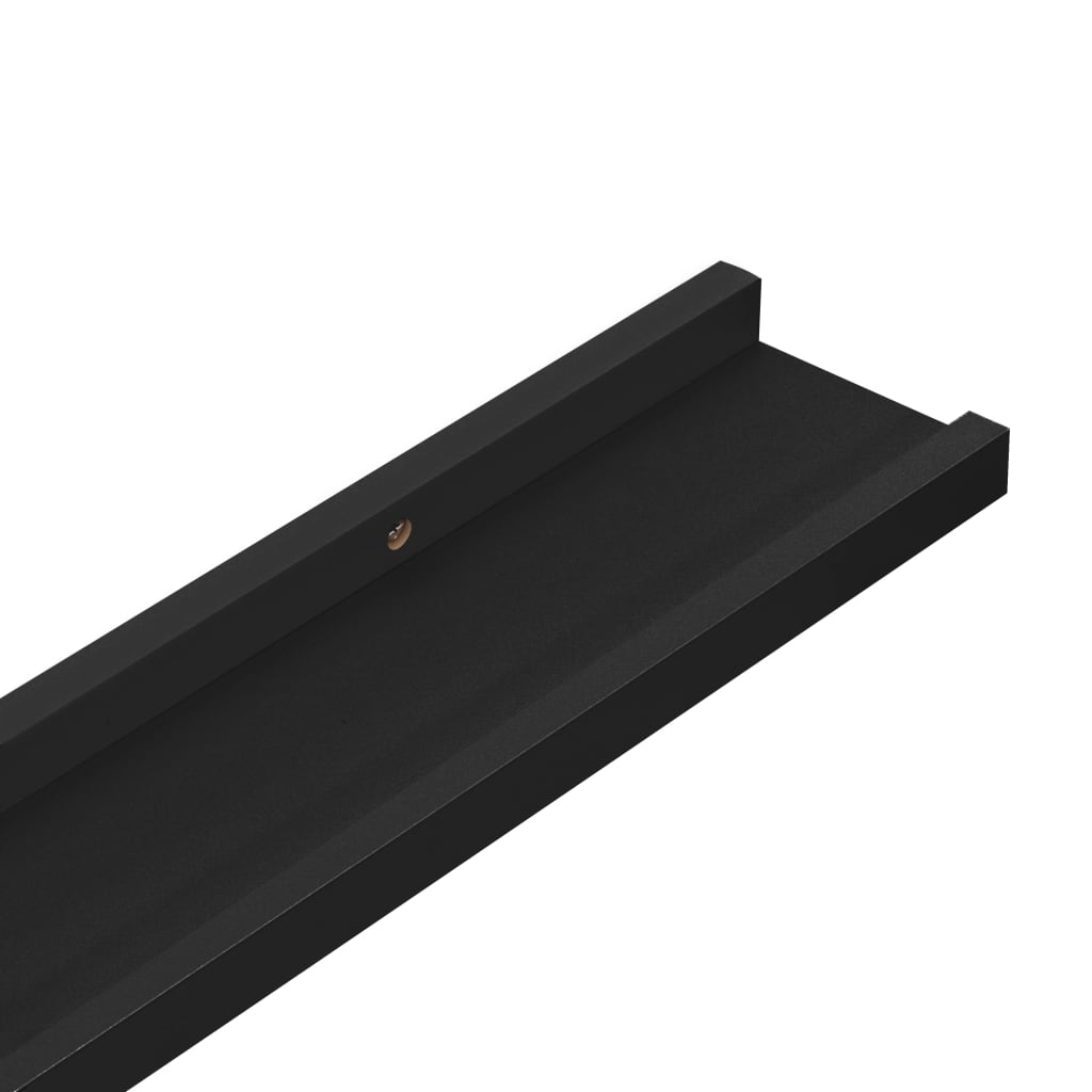 Prateleiras de parede 4 pcs 80x9x3 cm preto - Image 6