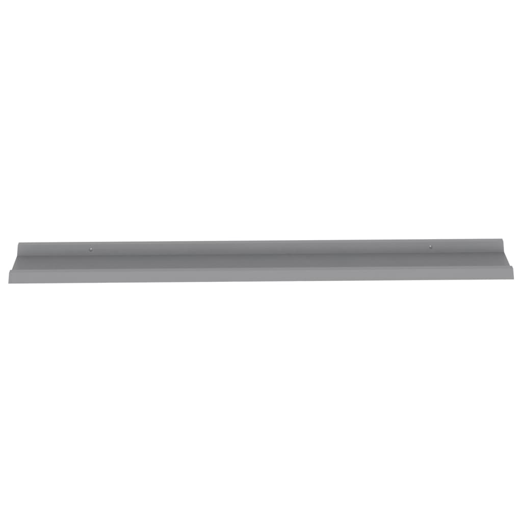 Prateleiras de parede 2 pcs 115x9x3 cm cinzento - Image 5