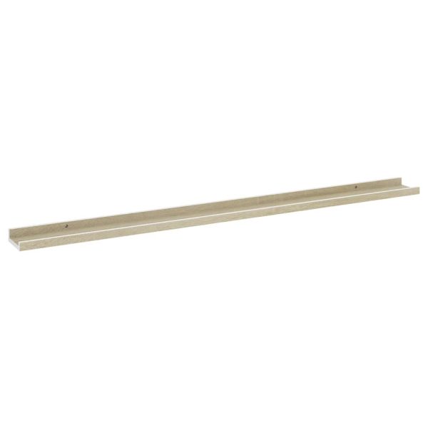 Prateleiras de parede 4 pcs 115x9x3 cm branco e carvalho sonoma - Image 3