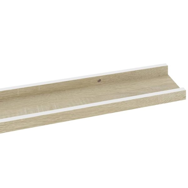 Prateleiras de parede 4 pcs 115x9x3 cm branco e carvalho sonoma - Image 6