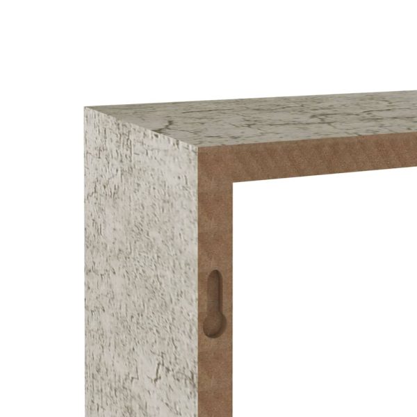 Prateleiras de parede em forma de cubo 3 pcs cinzento cimento - Image 8
