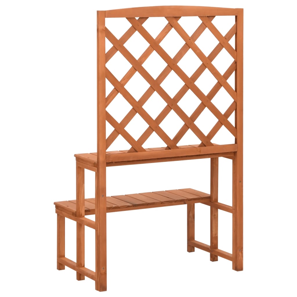 Suporte de plantas com treliça 70x42x115 cm abeto maciço - Image 4