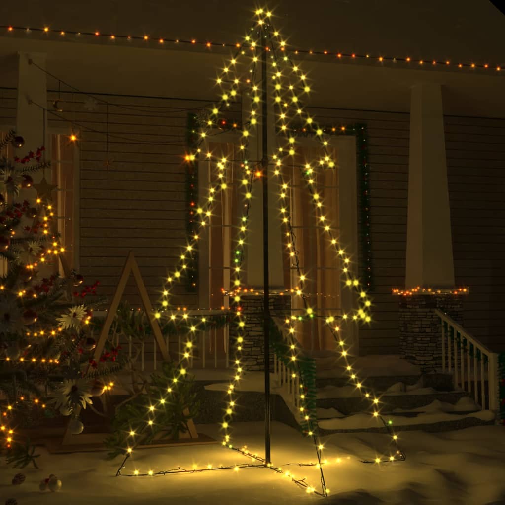 Árvore de Natal em cone 240 LEDs 118x180 cm interior e exterior - Image 2