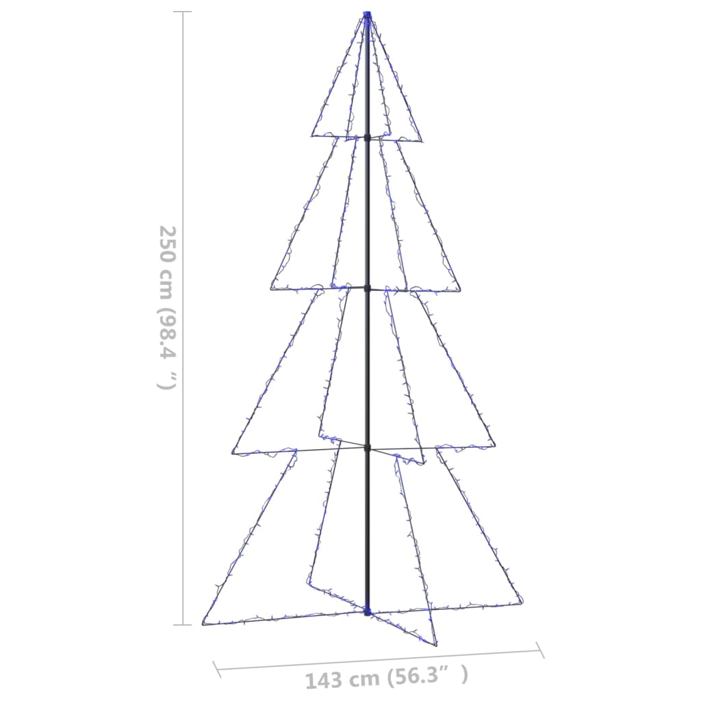 Árvore de Natal em cone 360 LEDs 143x250 cm interior e exterior - Image 6