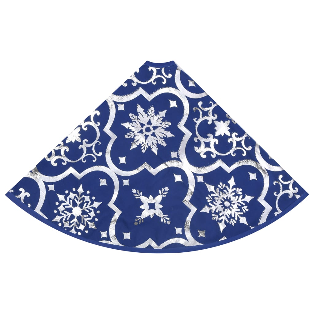 Saia de árvore de Natal luxuosa 90 cm com meia tecido azul - Image 4