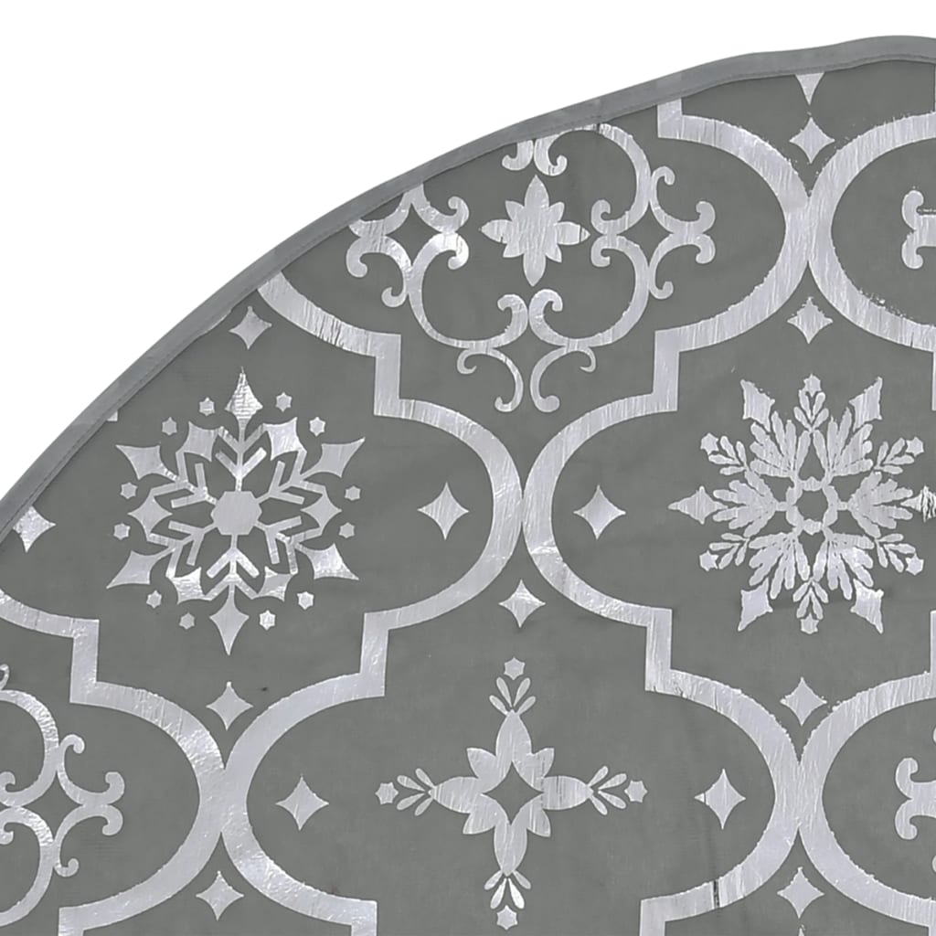 Saia de árvore de Natal luxuosa 122 cm com meia tecido cinzento - Image 4