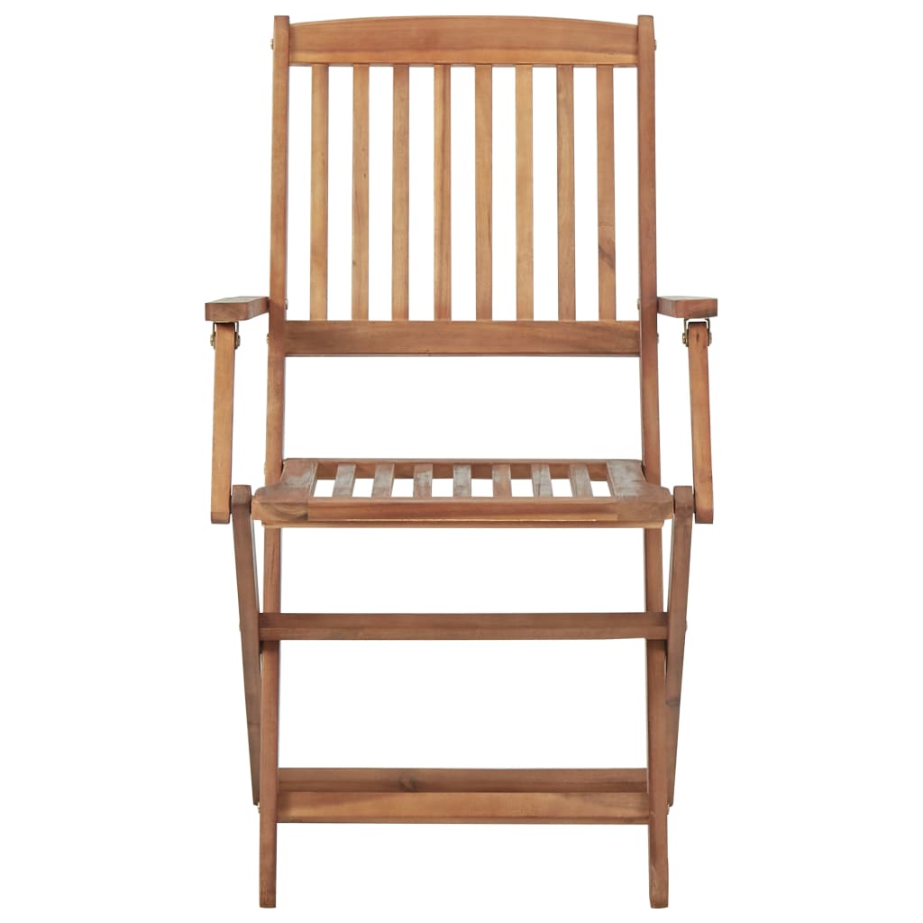 Cadeiras de jardim dobráveis c/ almofadões 6 pcs acácia maciça - Image 5