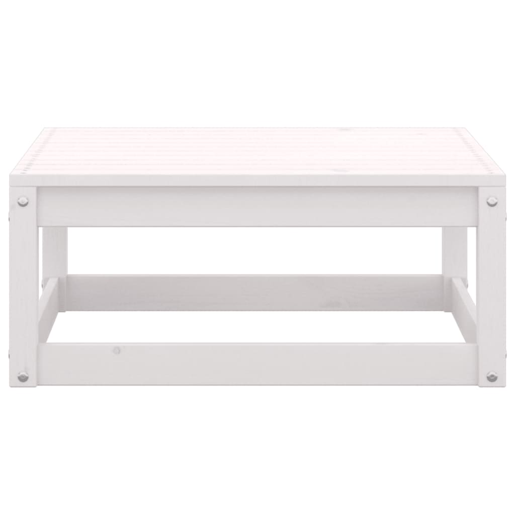 7 pcs conjunto lounge de jardim pinho maciço branco - Image 8