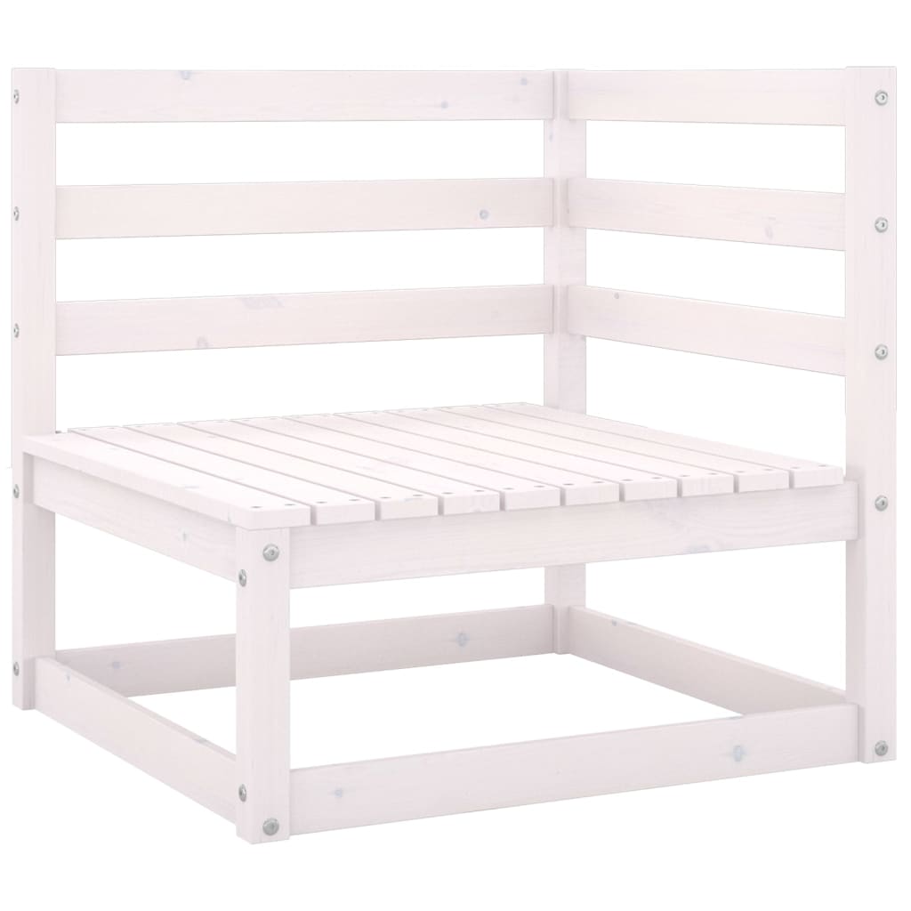 5 pcs conjunto lounge de jardim pinho maciço branco - Image 3