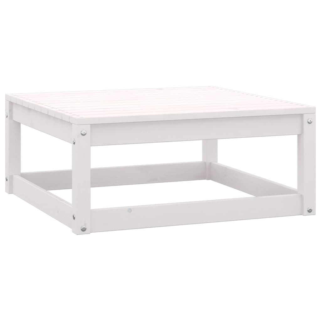 5 pcs conjunto lounge de jardim pinho maciço branco - Image 7