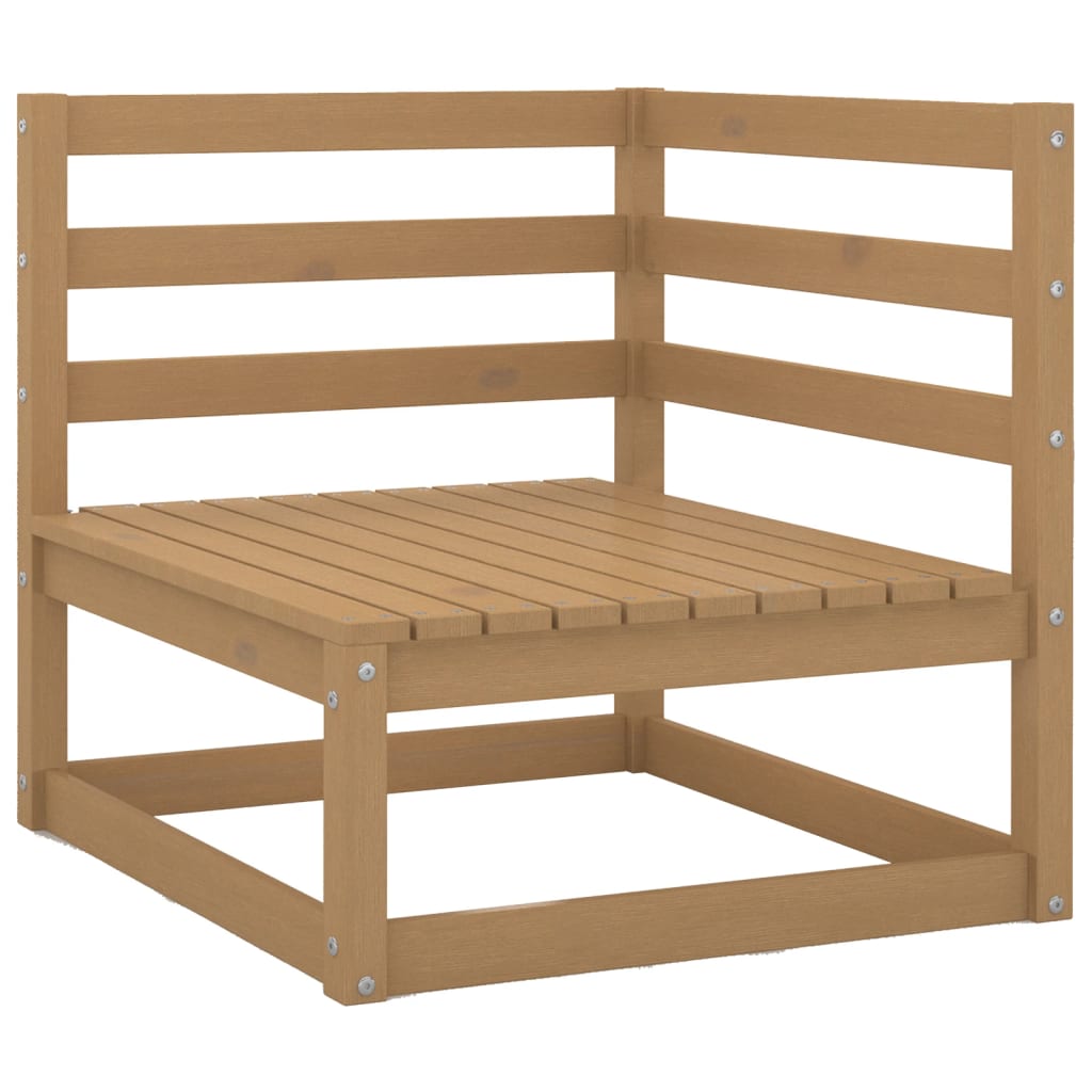 9 pcs conjunto lounge de jardim c/ almofadões pinho maciço - Image 3