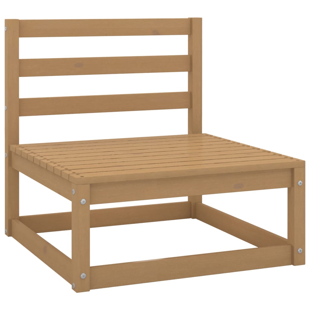 9 pcs conjunto lounge de jardim c/ almofadões pinho maciço - Image 4