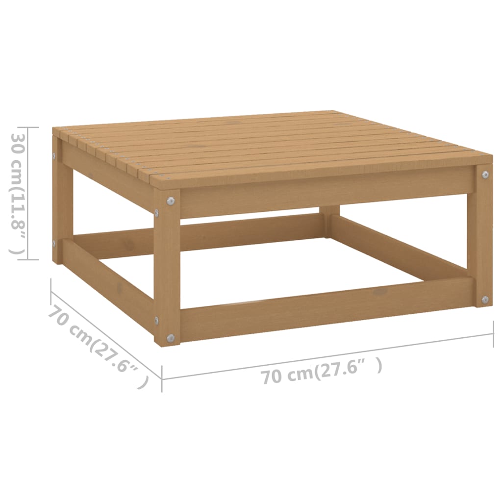 9 pcs conjunto lounge de jardim c/ almofadões pinho maciço - Image 9