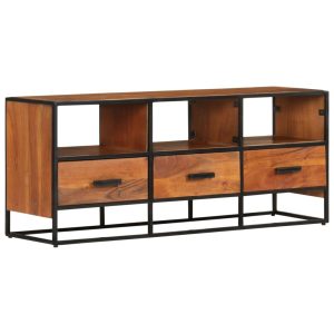 Móvel de TV 110x30x45 cm madeira de acácia maciça