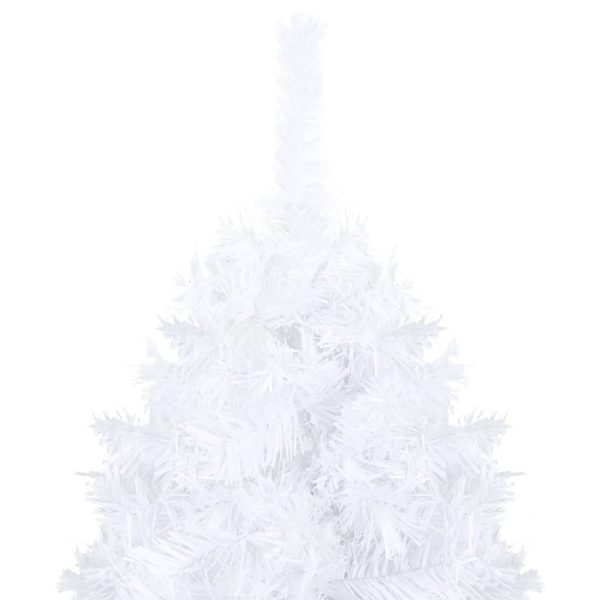 Árvore Natal artificial pré-iluminada c/ bolas 120cm PVC branco - Image 2