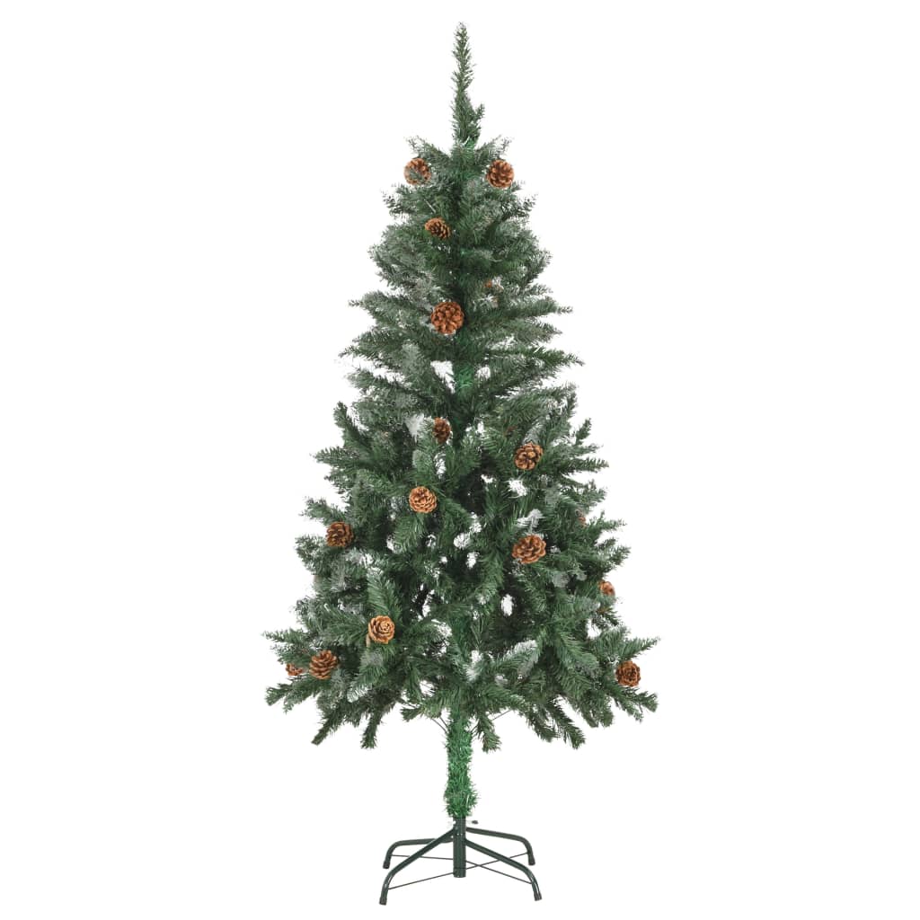 Árvore Natal artificial pré-iluminada c/ bolas e pinhas 150 cm - Image 3