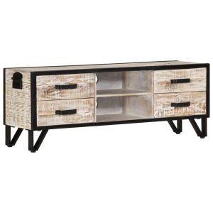 Móvel de TV 110x30x41 cm madeira de acácia maciça