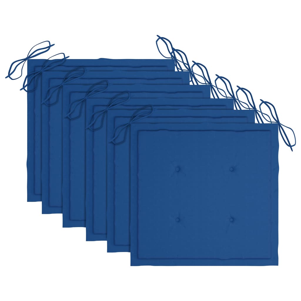 Cadeiras de jardim com almofadões 6 pcs acácia maciça - Image 5