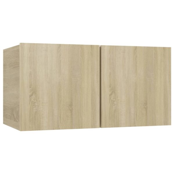 6pcs conjunto de móveis de TV derivados madeira carvalho sonoma - Image 3