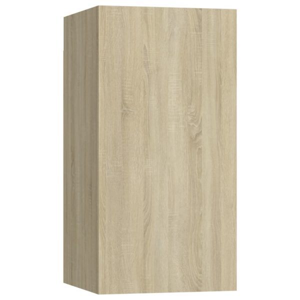 6pcs conjunto de móveis de TV derivados madeira carvalho sonoma - Image 4