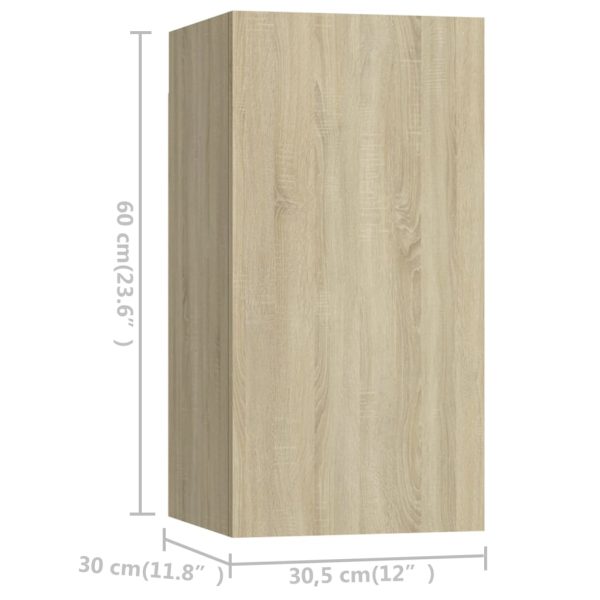 6pcs conjunto de móveis de TV derivados madeira carvalho sonoma - Image 7
