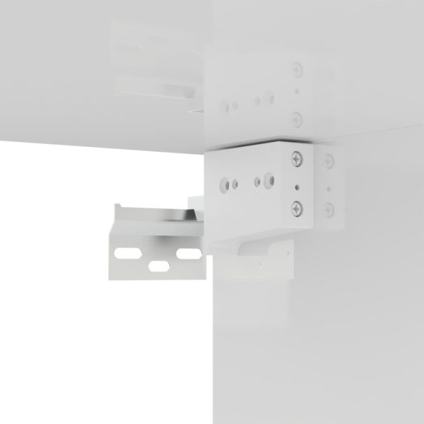 Móveis de TV 4 pcs derivados de madeira branco brilhante - Image 6