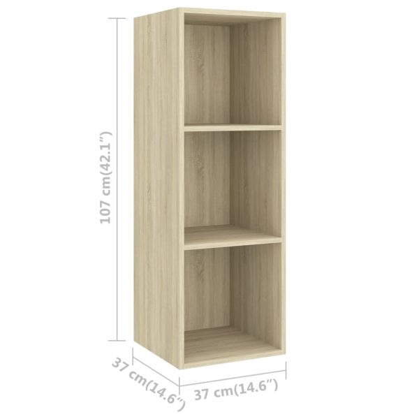 3 pcs conjunto móveis de TV derivados madeira carvalho sonoma - Image 6