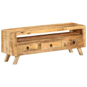 Móvel de TV 110x30x40 cm madeira de mangueira maciça