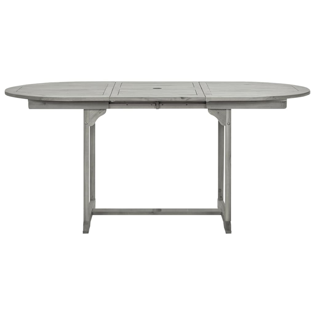 Mesa de jantar p/ jardim (120-170)x80x75 cm acácia maciça - Image 5
