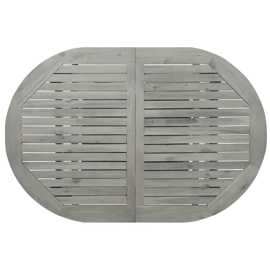 Mesa de jantar p/ jardim (120-170)x80x75 cm acácia maciça - Image 7