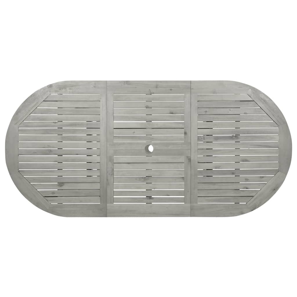 Mesa de jantar p/ jardim (120-170)x80x75 cm acácia maciça - Image 8