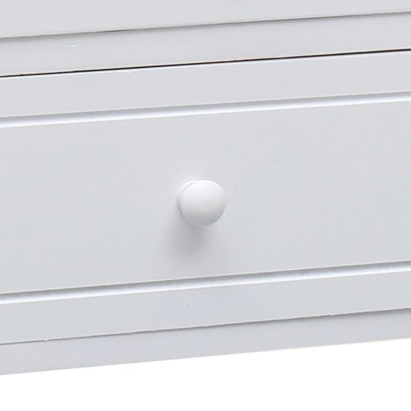 Móvel de TV 108x30x40 cm madeira paulownia maciça branco - Image 5