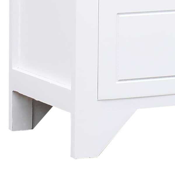 Móvel de TV 108x30x40 cm madeira paulownia maciça branco - Image 7