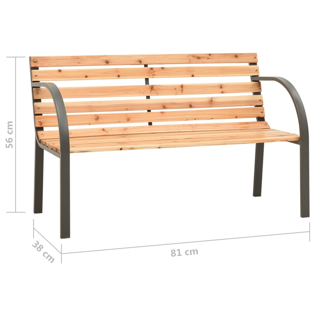 Banco de jardim para crianças 81 cm madeira de abeto chinês - Image 6