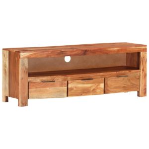 Móvel de TV 110x30x40 cm madeira de acácia maciça