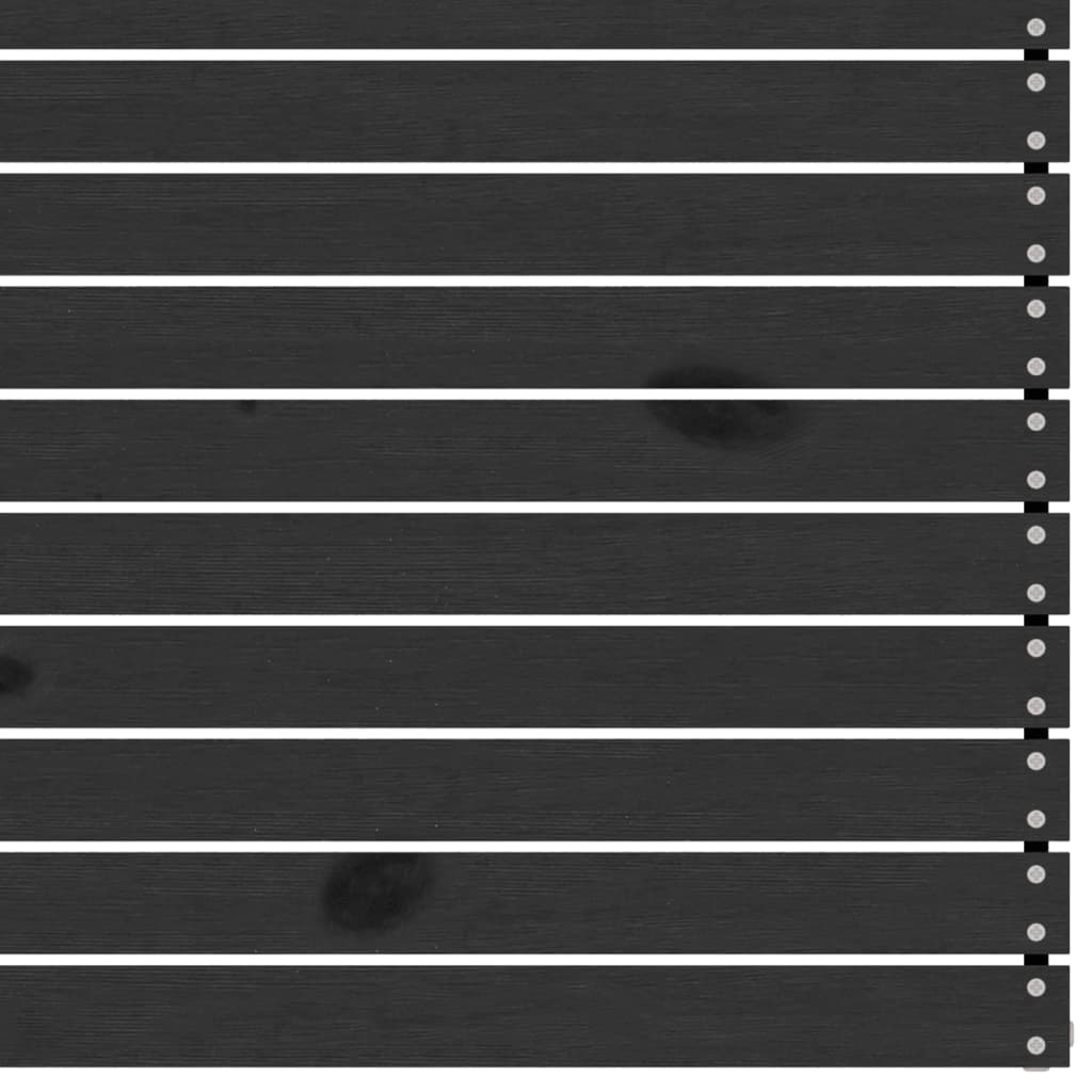 Sofá de 2 lugares para jardim pinho maciço preto - Image 6