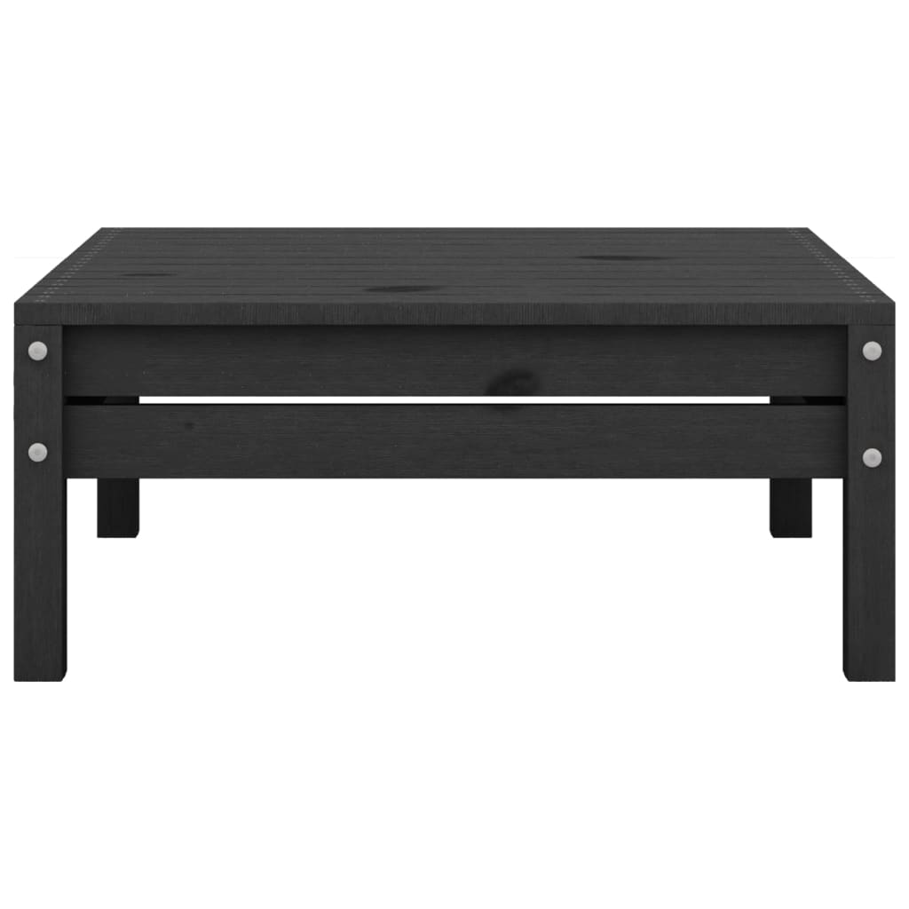 3 pcs conjunto lounge de jardim pinho maciço preto - Image 7