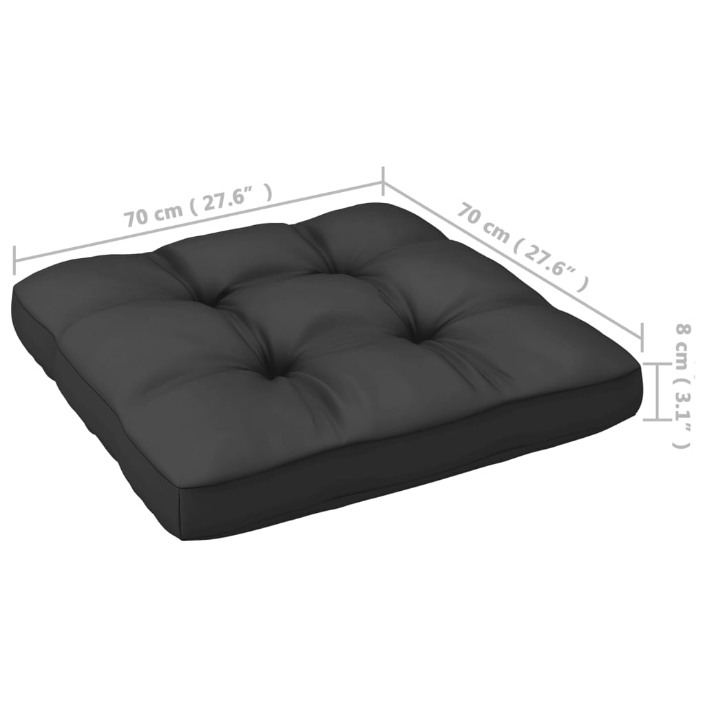 4 pcs conjunto lounge de jardim c/ almofadões pinho maciço - Image 10