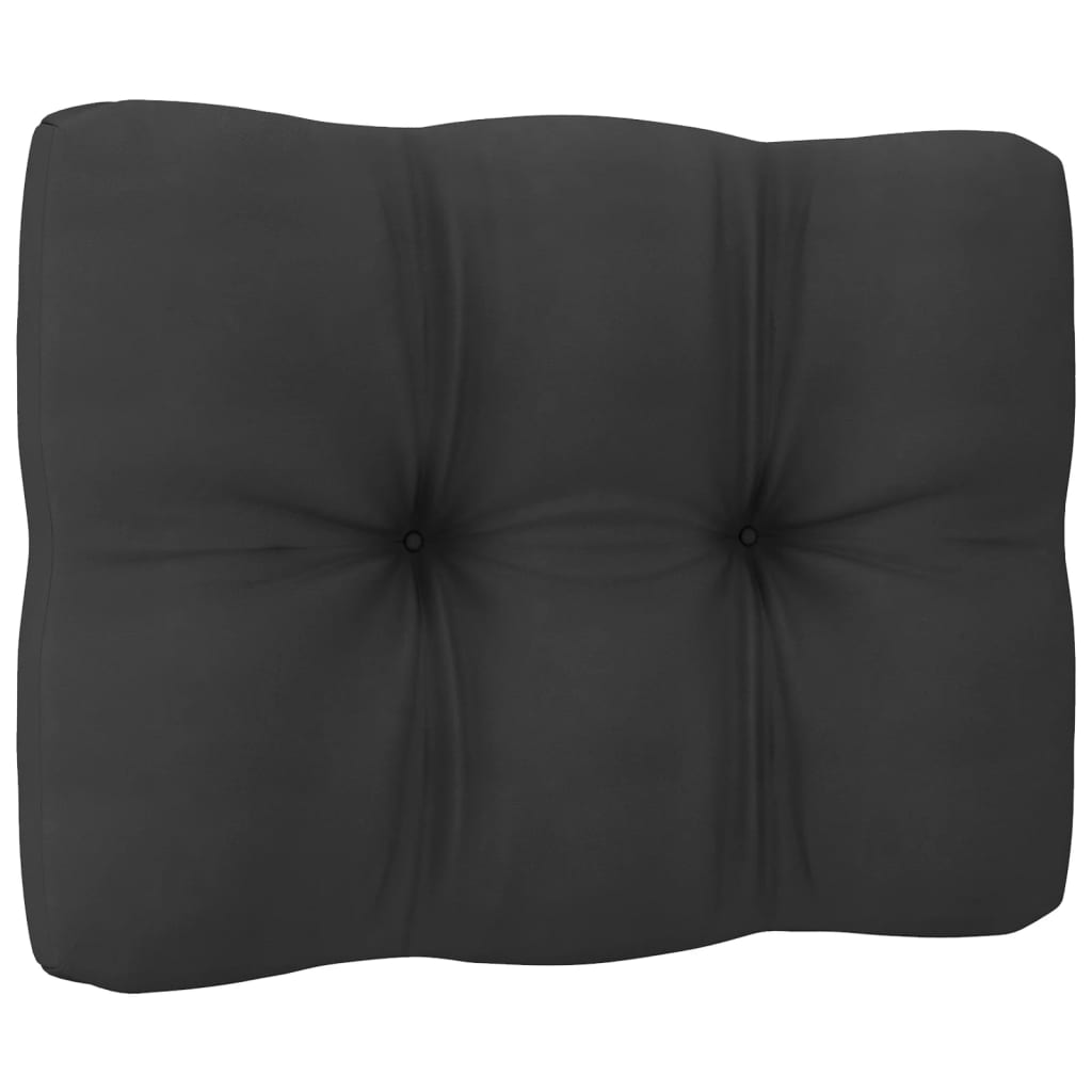 14 pcs conj. lounge jardim c/ almofadões antracite pinho maciço - Image 5