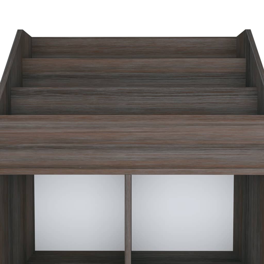 Suporte revistas infantil 71x30x114cm aglomerado cinza/carvalho - Image 4