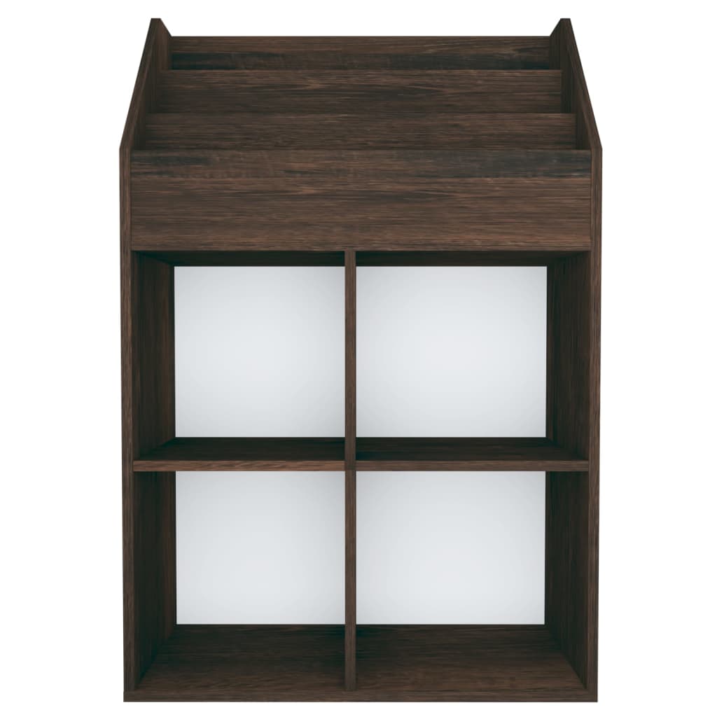 Suporte revistas infantil 71x30x114 cm aglom. carvalho fumado - Image 2